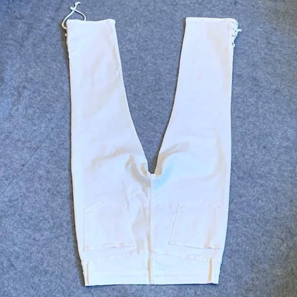 FRAME DENIM LE HIGH STRAIGHT Laced Ankle Jeans in Blanc Size 29 - Picture 7 of 10